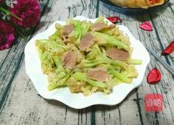 菜花炒肉的做法图解8