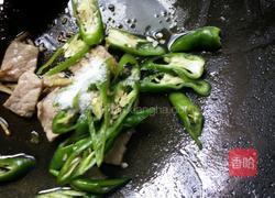 青椒炒肉片的做法图解4