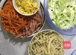 鸡蛋火腿炒饼的做法图解1