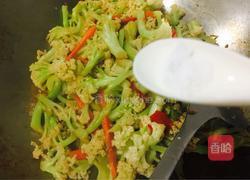 素炒花菜的做法图解5