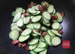 香肠炒青瓜的做法图解6