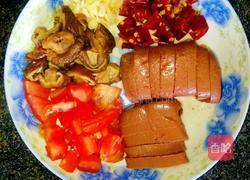 香菇血旺打卤面的做法图解1