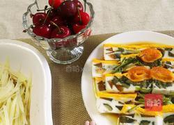 三色蒸蛋块的做法图解12