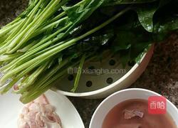五花肉猪肝炒菠菜的做法图解3
