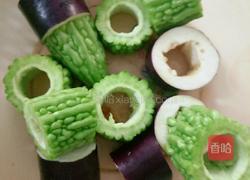 苦瓜酿糯米肉的做法图解3