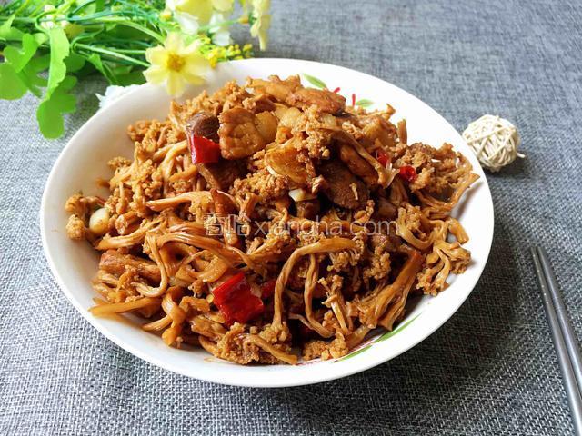 花菜干烧肉