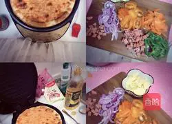 Illustration of making pizza with electric baking pan 3