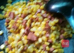 玉米粒炒火腿的做法图解5