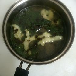 珍珠花菜猪血汤的做法[图]