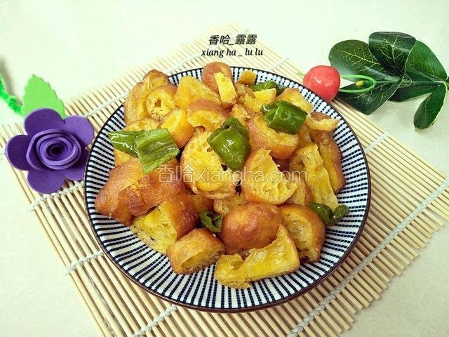 青椒炒油条