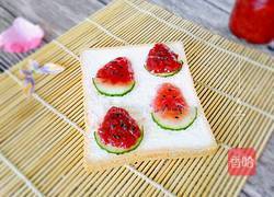 西瓜果酱土司片的做法图解7