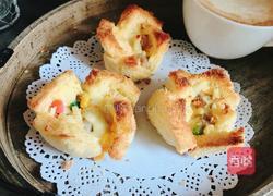 简单快手早餐-全麦吐司面包盏 健康营养的做法图解1