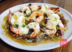 蒜蓉粉丝蒸大虾的做法图解12