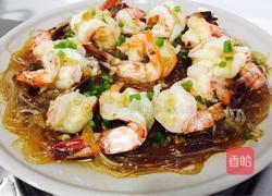 蒜蓉粉丝蒸大虾的做法图解11