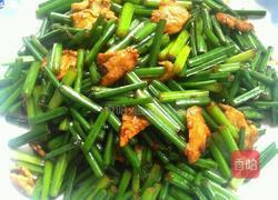 韭苔炒肉的做法图解5