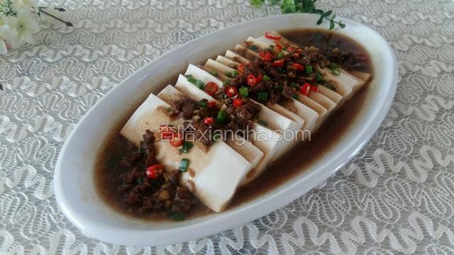 肉沫盖浇豆腐