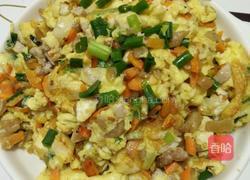 五彩菜脯煎蛋的做法图解1