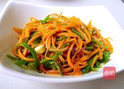 胡萝卜炒青椒的做法图解8