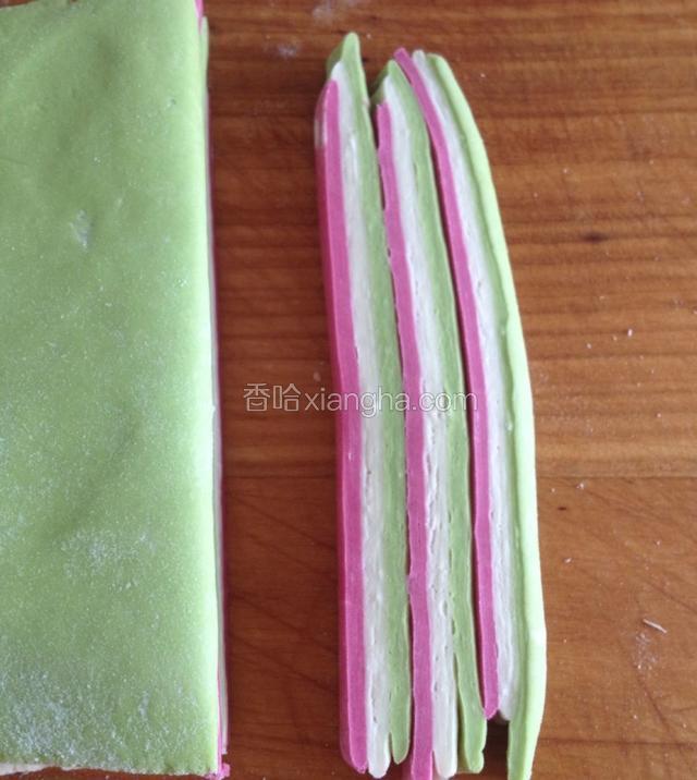 用刀竖切下来