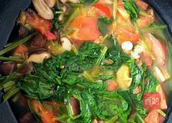 菠菜香菇番茄汤的做法图解5