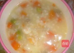 虾仁青豆营养粥的做法图解4