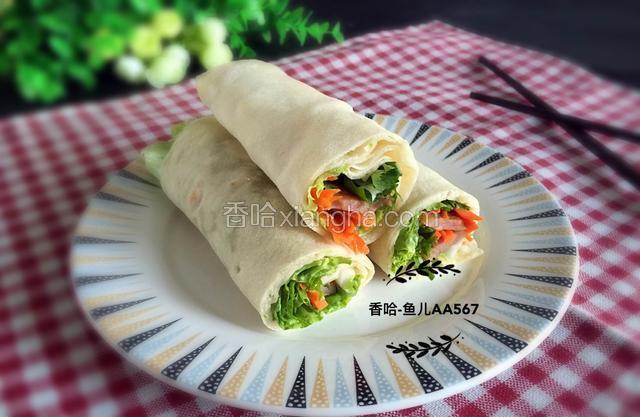 土豆丝卷鸡蛋饼
