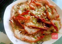 粉丝蒜茸虾的做法图解4