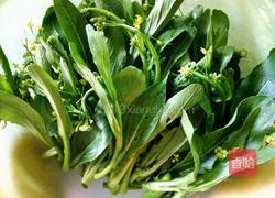 素炒菜心的做法图解2