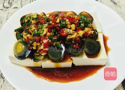 蒜蓉酱拌嫩豆腐皮蛋的做法图解8