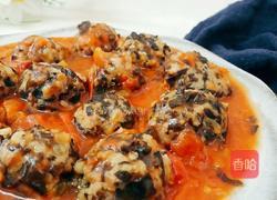 茄汁木耳丸子的做法图解10