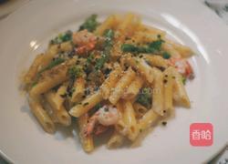 奶油虾仁芦笋面的做法图解7