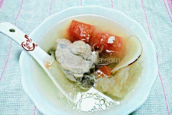 木瓜雪耳海底椰炖排骨汤