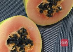 牛奶木瓜布丁的做法图解2