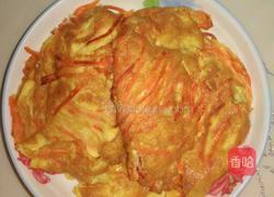 红萝卜丝煎蛋的做法图解4