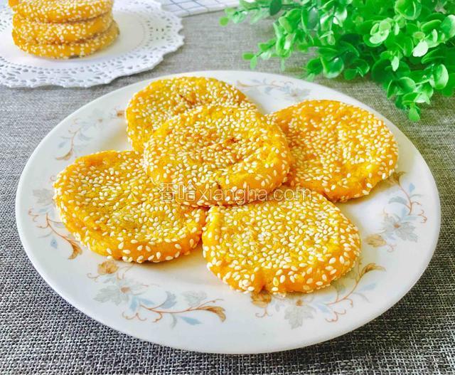 豆沙馅芝麻南瓜饼（电饼铛版）