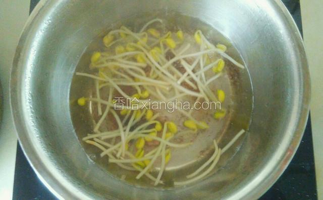 豆芽用水焯熟过凉