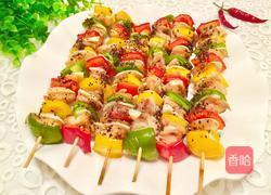 香烤彩椒鸡肉串的做法图解9