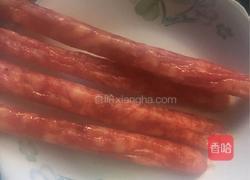 荷兰豆炒甜肠的做法图解3