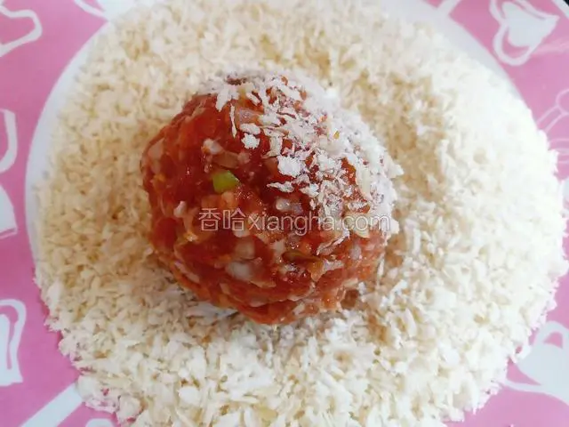 沾上面包糠