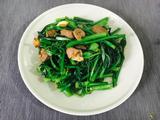 简易菜-瘦肉炒菜心