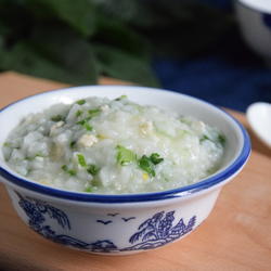 油菜鸡肉粥的做法[图]