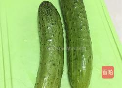 芝麻酱蒜末拌黄瓜条的做法图解1