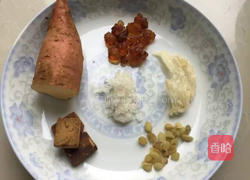 桃胶皂角米红薯燕窝羹的做法图解1