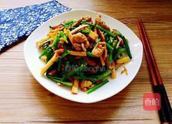 韭菜苔熏干儿炒肉丝的做法图解9
