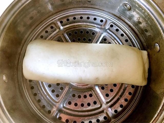 发酵二十分钟就可以上锅蒸了，开锅后蒸二十分钟关火，再虚蒸五分钟就可以出锅了。好了，香喷喷的肉龙做好了，尝尝吧保证好吃呦。