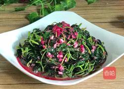 蒜爆红苋菜的做法图解8