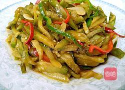 双椒炒青茄的做法图解8