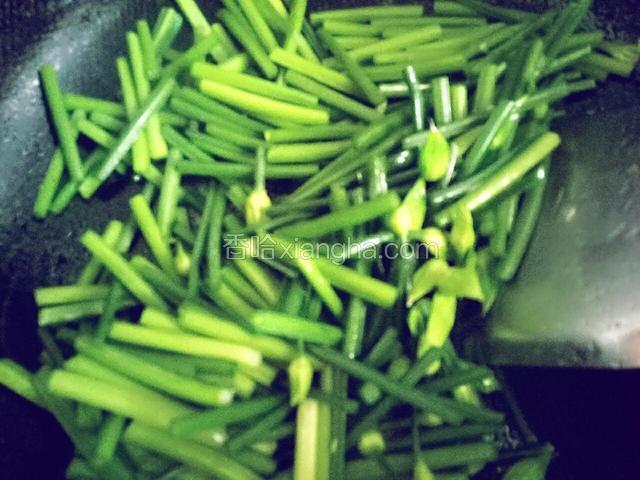 放入韭苔