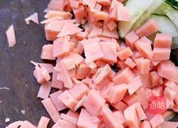 青瓜火腿粒的做法图解2