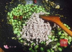 雪菜毛豆炒肉沫的做法图解11